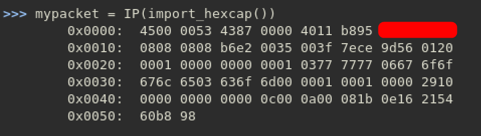 scapy import hex